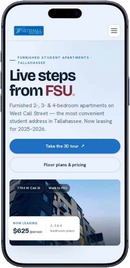 The same page on a phone.